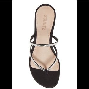 Schutz Stanci Embellished Cristal Sandals -8.5